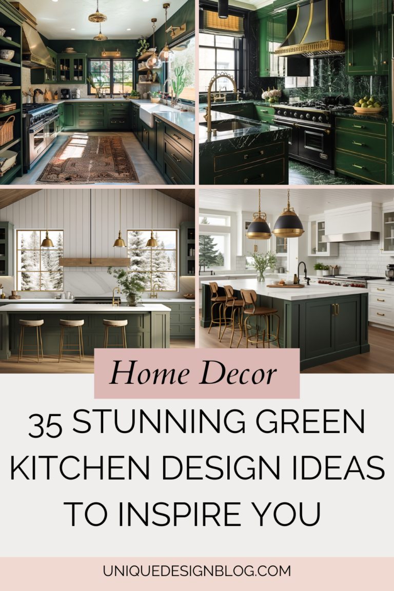35 Stunning Green Kitchen Design Ideas to Inspire You - Unique Design Blog