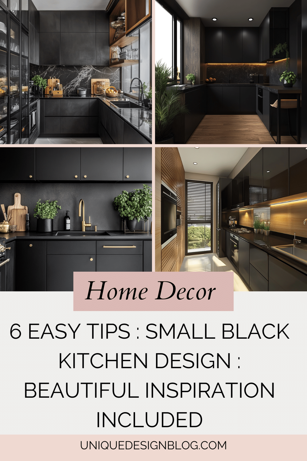 6 Easy Tips for Designing a Chic Small Black Kitchen Design