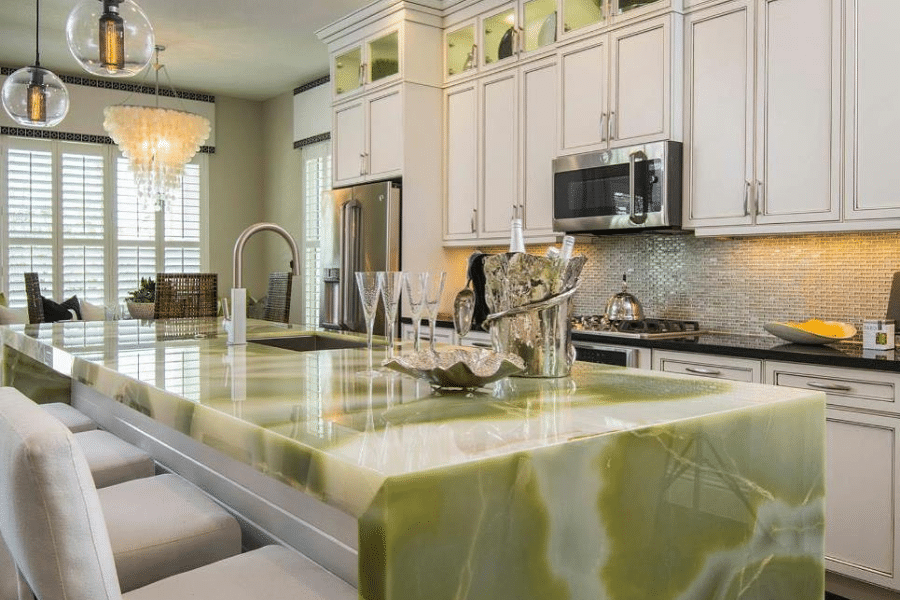 green onyx countertop