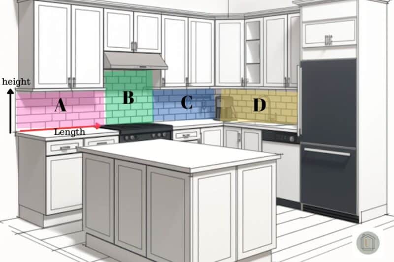 How to measure and calculate kitchen backsplash Unique Design Blog