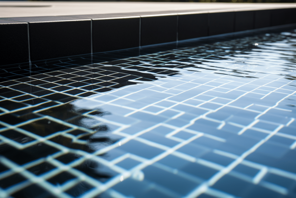 black pool tile