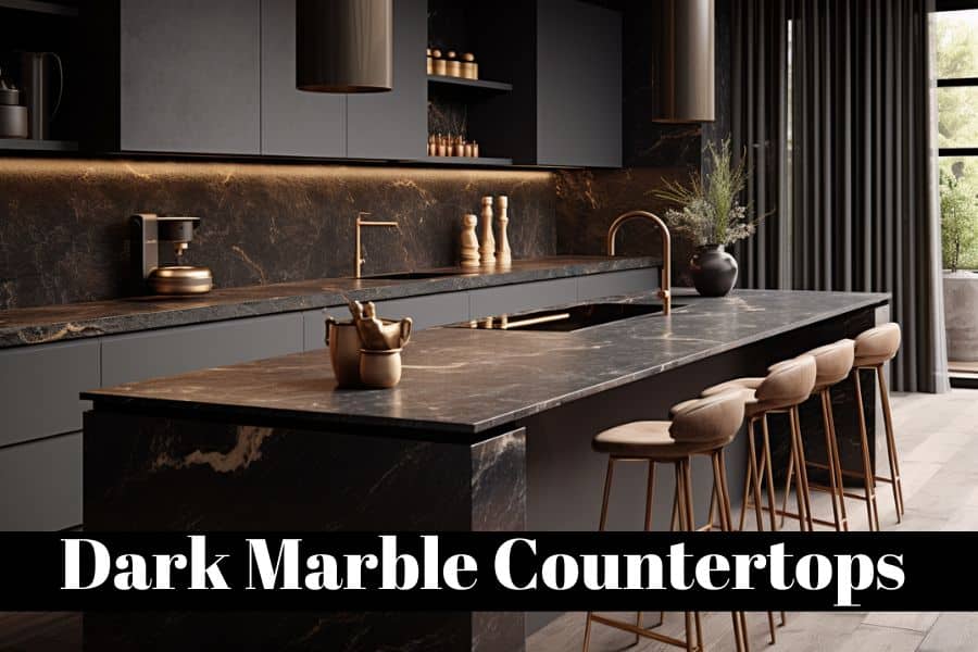 dark marble countertops