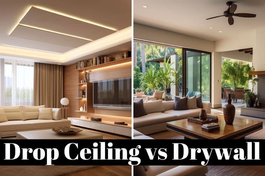 drop ceiling vs drywall