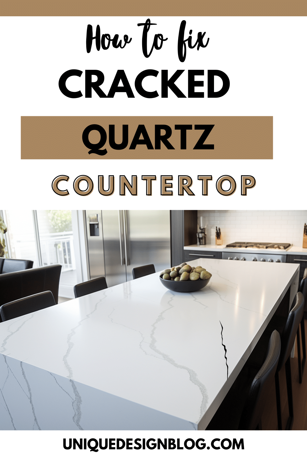 How can quartz countertops be repaired Stepbystep Unique Design Blog