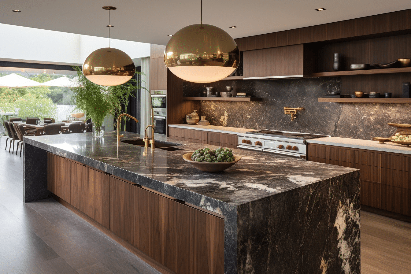 Top kitchen design ideas with dark marble countertops - Unique Design Blog