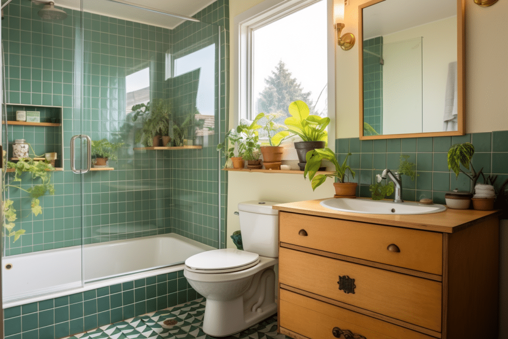 small bathroom green