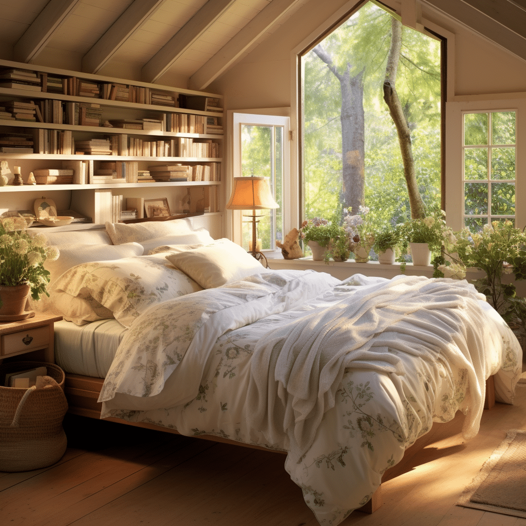 cottage bedroom with window
