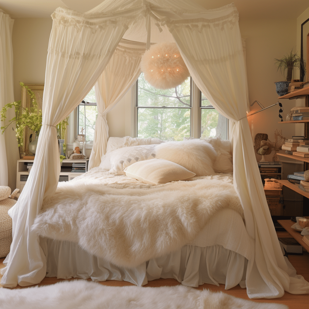 cozy canopy bed