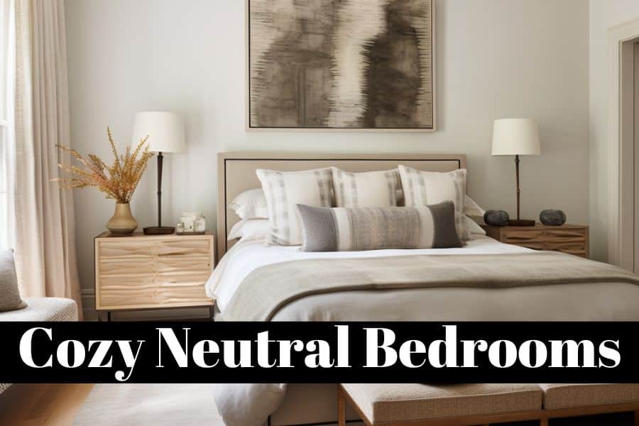 neutral cozy bedroom
