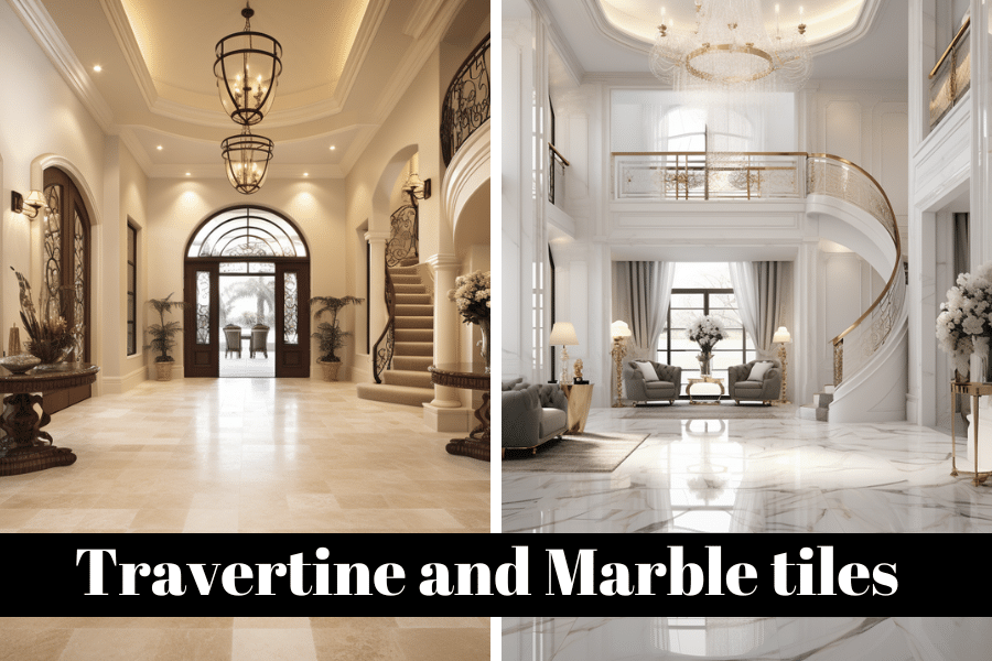 Travertine and Marble tiles