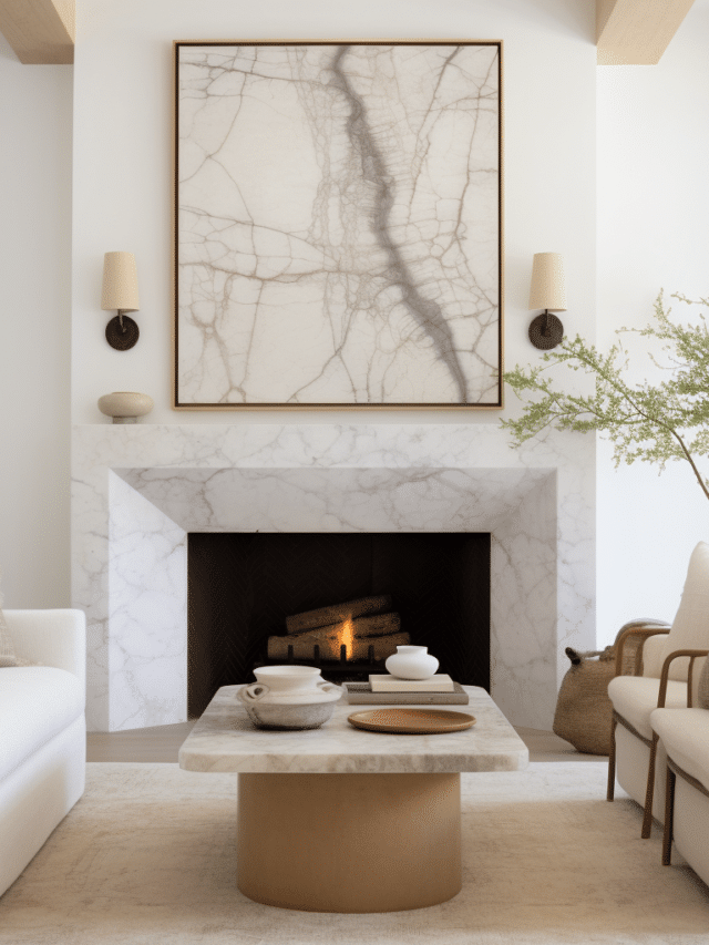 quartz fireplace surround