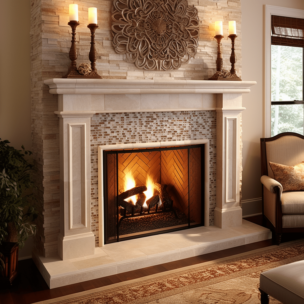 mosaic fireplace