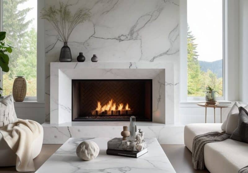 quartz fireplace hearth slab