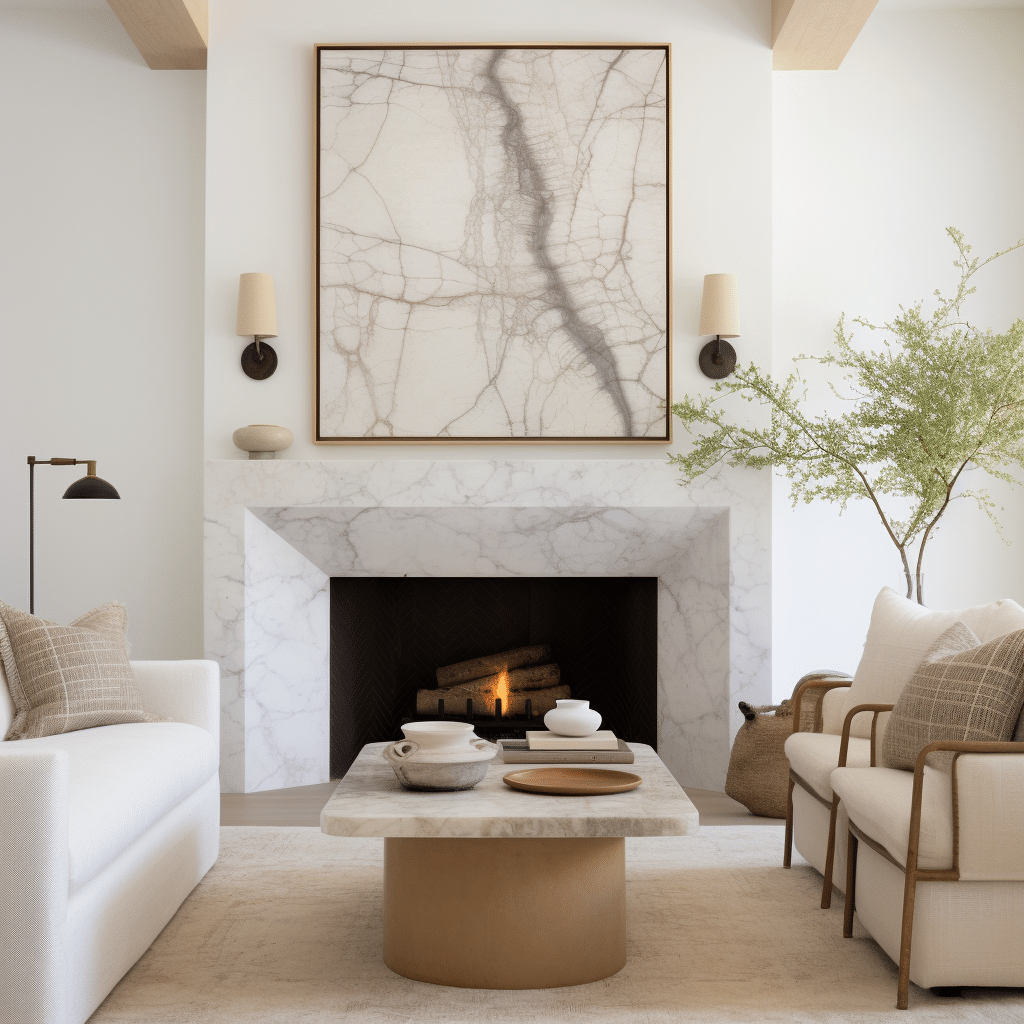 quartz fireplace surround