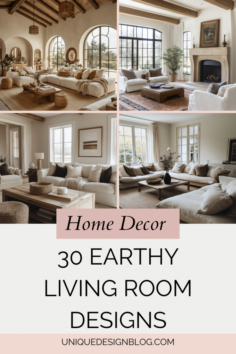 Harmony at Home: 30 Earthy Living Room Designs for Ultimate Relaxation ...