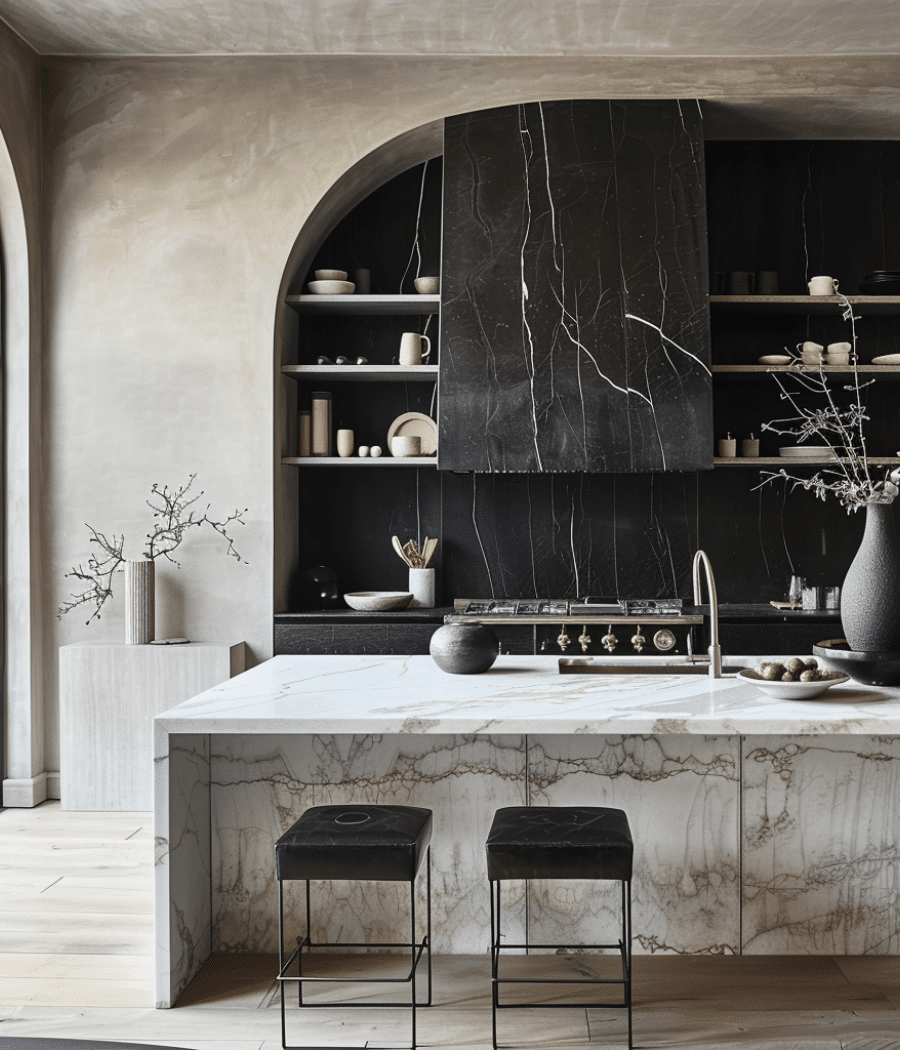 30 Amazing and Chic Black and White Modern Kitchen Ideas - Unique ...