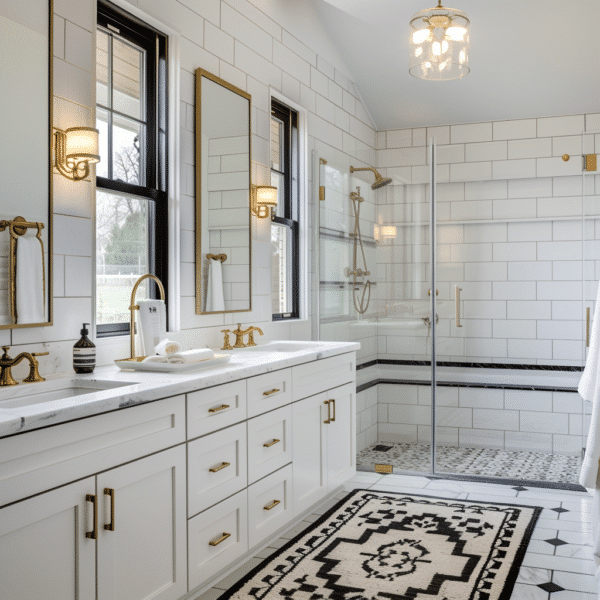 25 Jaw-Dropping Black and White Tile bathroom design ideas - Unique ...