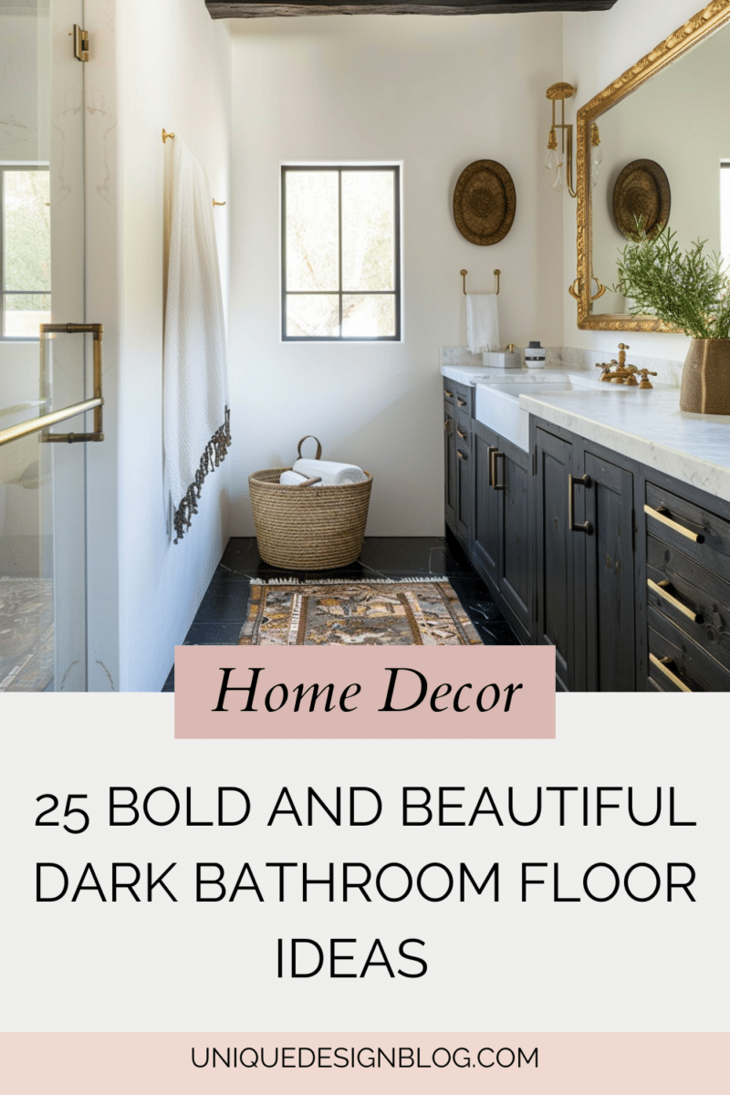25 Bold and beautiful Dark bathroom Floor ideas that will Wow you - Unique Design Blog