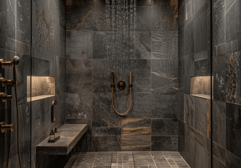 walkin shower with bench seat