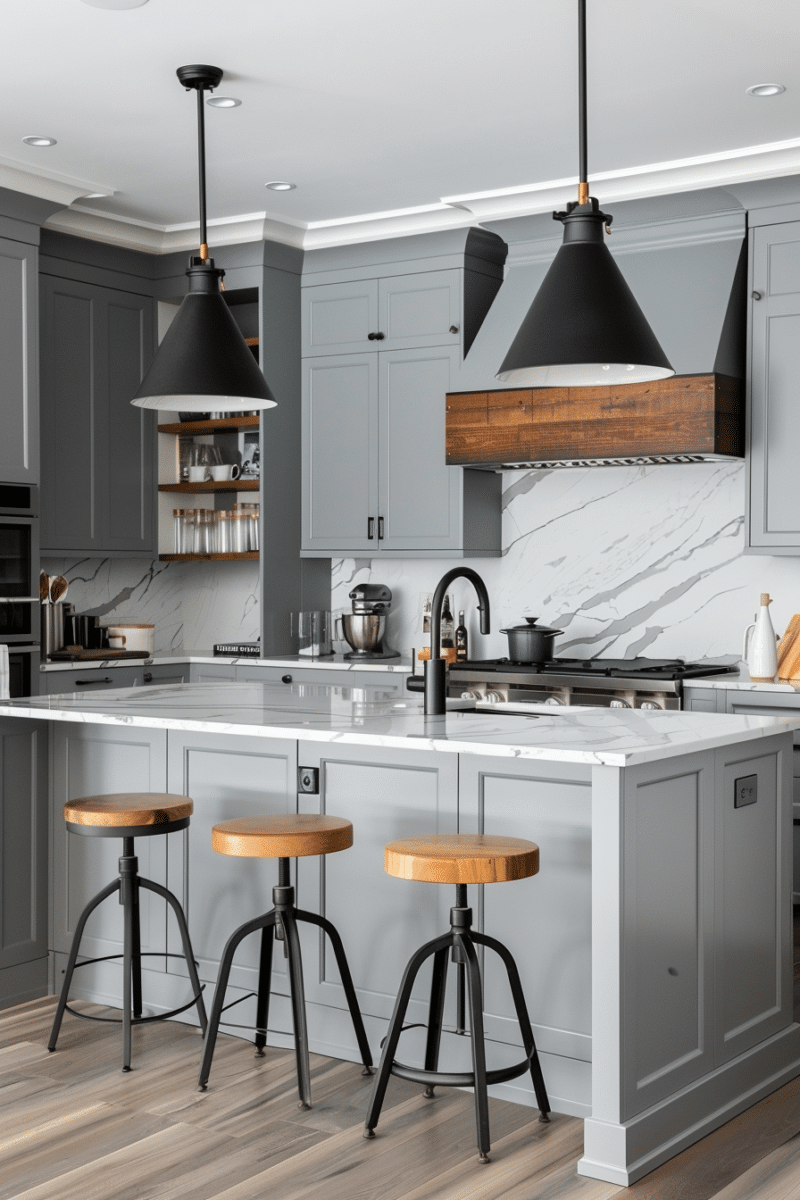 30 Dark Grey Kitchen Cabinets Designs: The Ultimate Guide - Unique ...