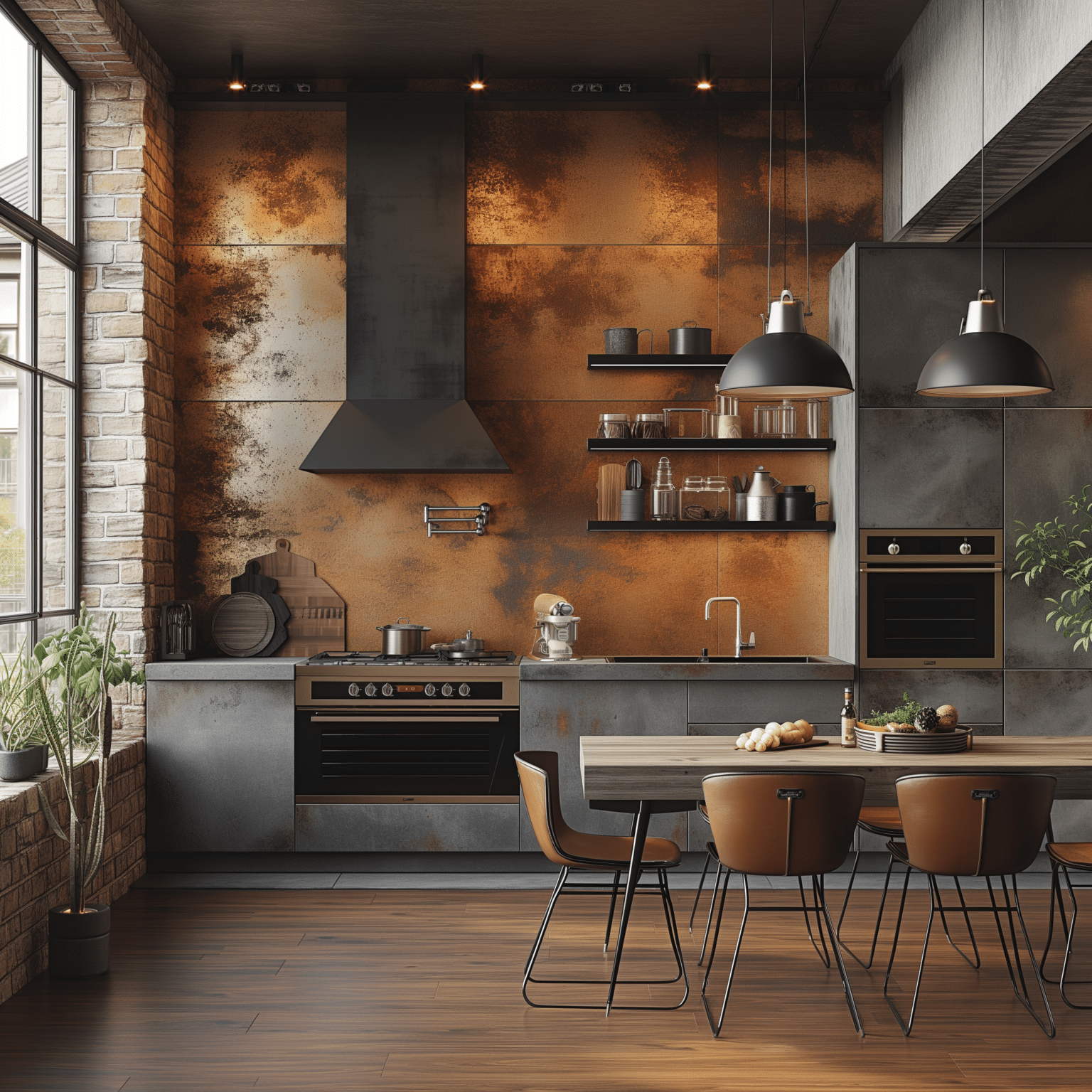 Sleek and Stylish: 25 Industrial Kitchen Design Ideas You’ll Love ... - Townhouse Kitchen Industrial Design Ideas