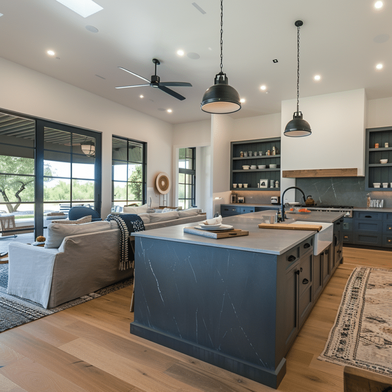 Elegant and Functional: 30 Open Kitchen and Living Room Designs ...