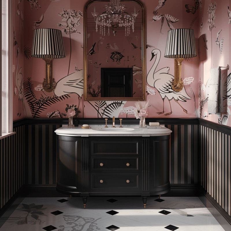 Chic & Stylish: 30 Small Bathroom Wallpaper ideas for your home ...