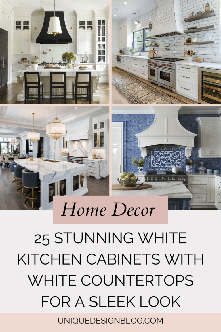 25 Stunning White Kitchen Cabinets with White Countertops for a Sleek ...