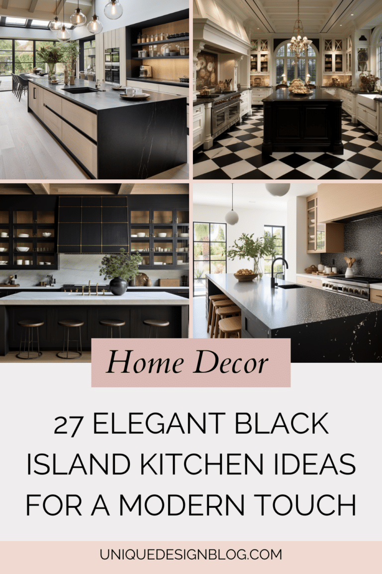 27 Elegant Black Island Kitchen Ideas for a Modern Touch - Unique ...