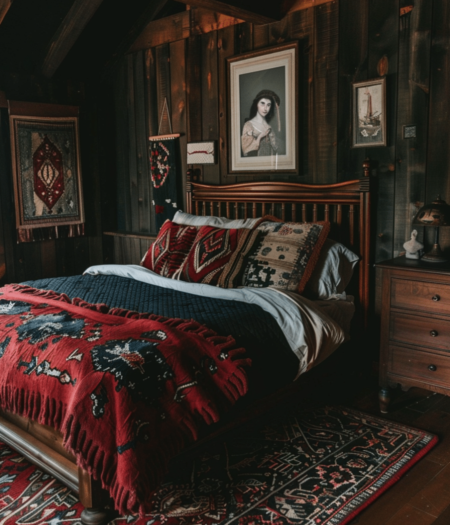 Vintage Charm Meets Modern Mystery: 25 Dark Cottage Core Bedroom Ideas ...