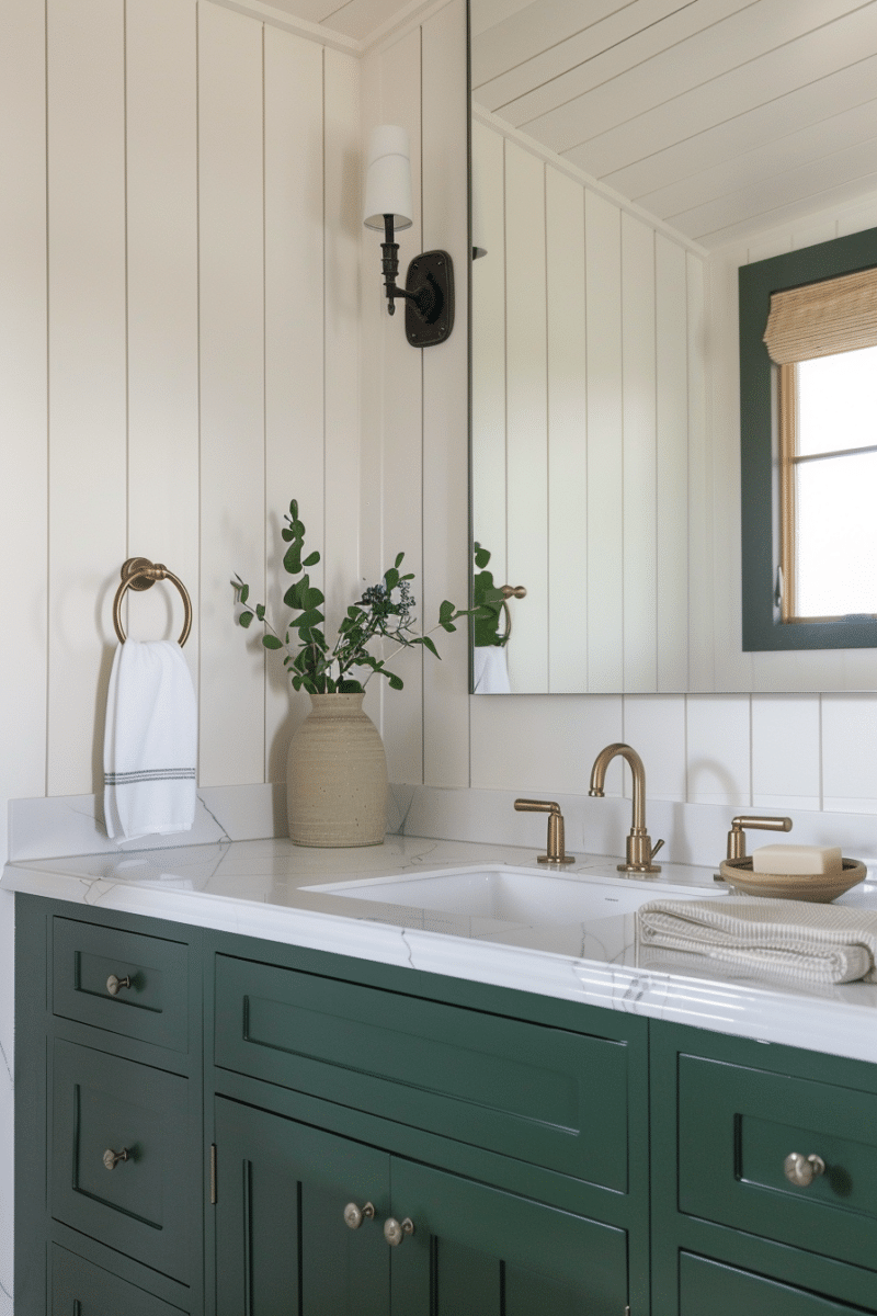 Modern and Chic: 27 Green Bathroom Ideas you need to see - Unique Design Blog