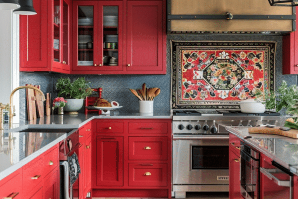 red kitchen