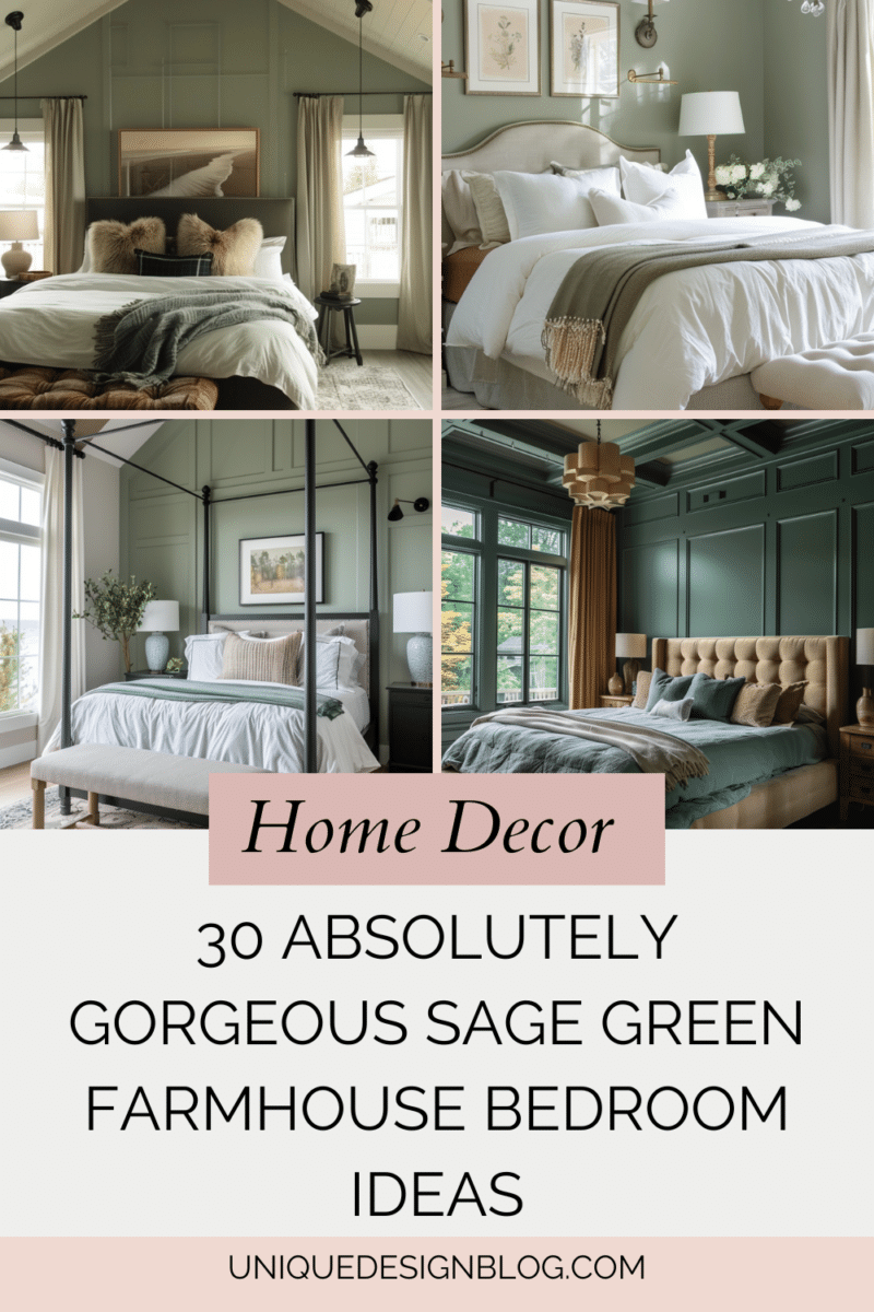 27 Rustic Sage Green Farmhouse bedroom Ideas - Unique Design Blog