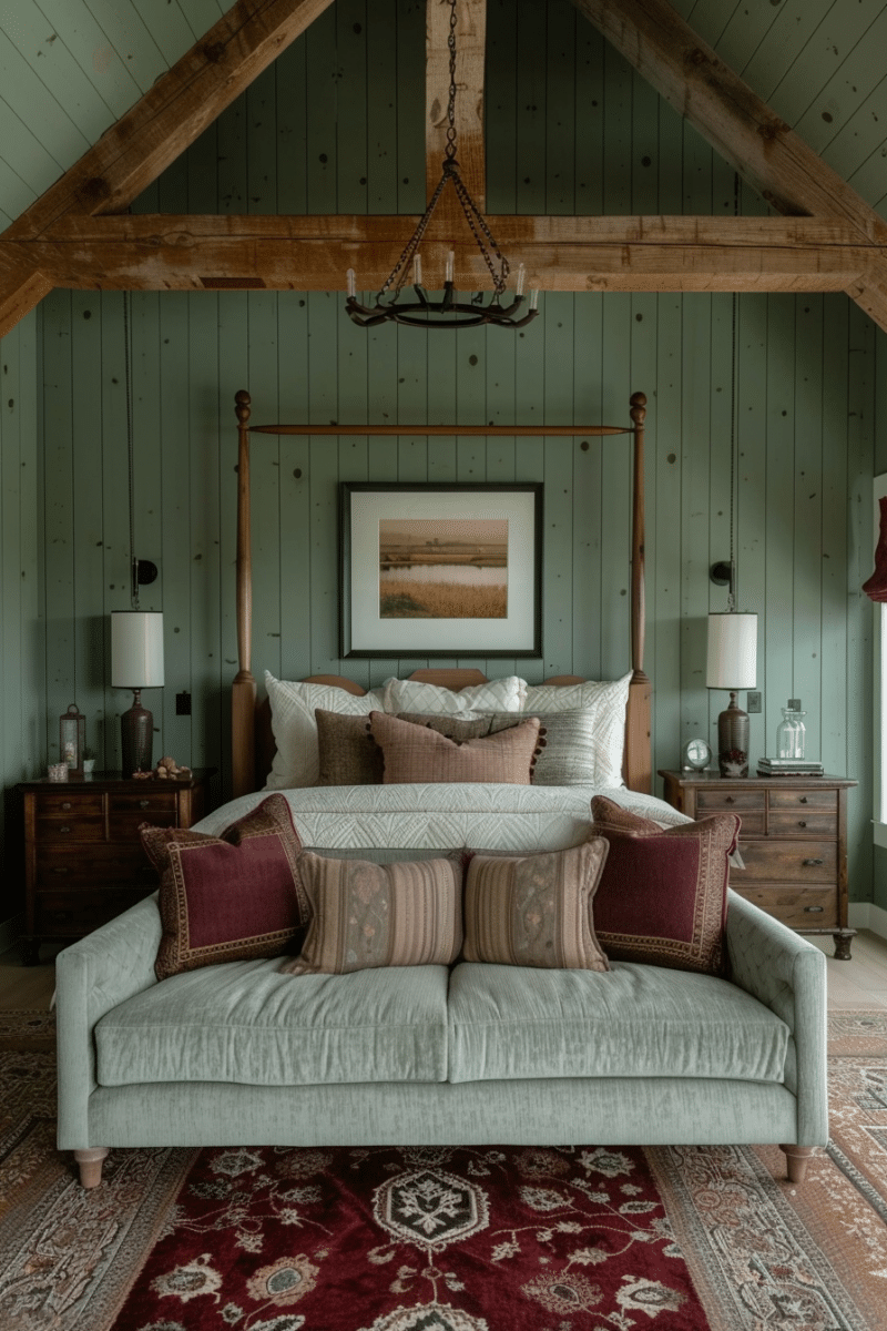 27 Rustic Sage Green Farmhouse bedroom Ideas - Unique Design Blog