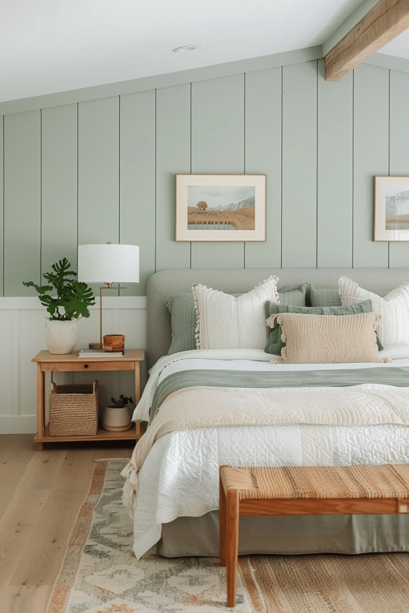 27 Rustic Sage Green Farmhouse bedroom Ideas - Unique Design Blog