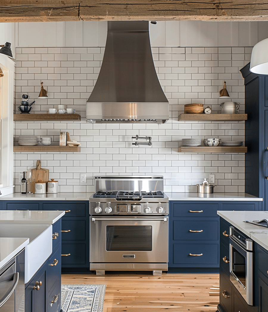Chic and Timeless: 30 White and Navy Kitchen Ideas - Unique Design Blog