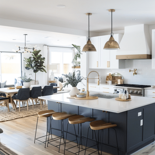 Chic and Timeless: 30 White and Navy Kitchen Ideas - Unique Design Blog