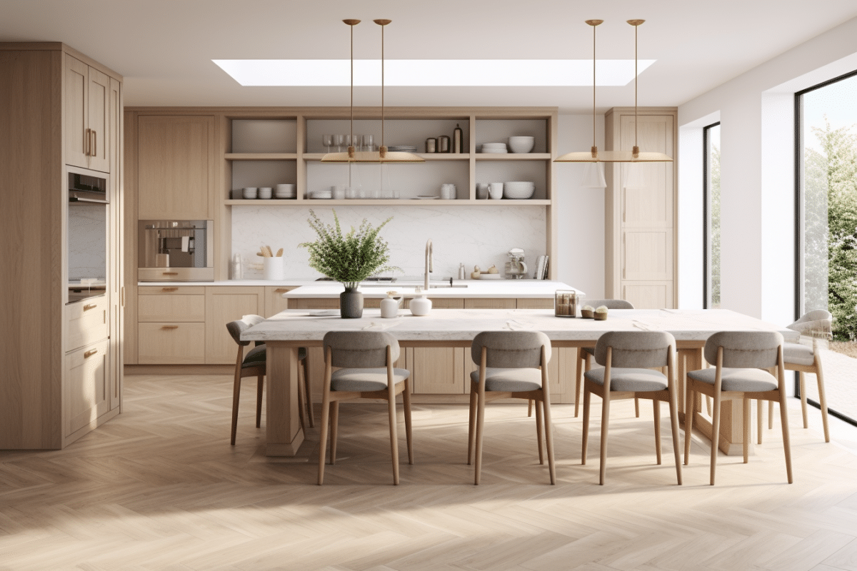 30 Beautiful White Kitchen with Wood Island ideas you need to copy ...