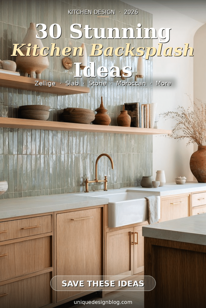 30 stunning kitchen backsplash ideas for 2026 - save for later