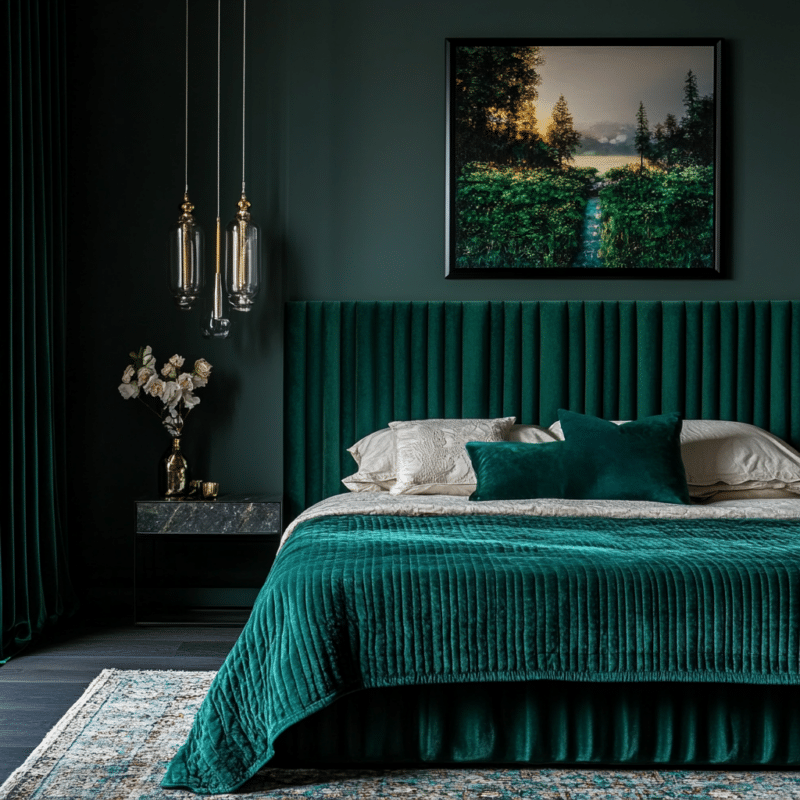 Modern & Moody 27 Dark Green Bedroom Inspirations Unique Design Blog — free download