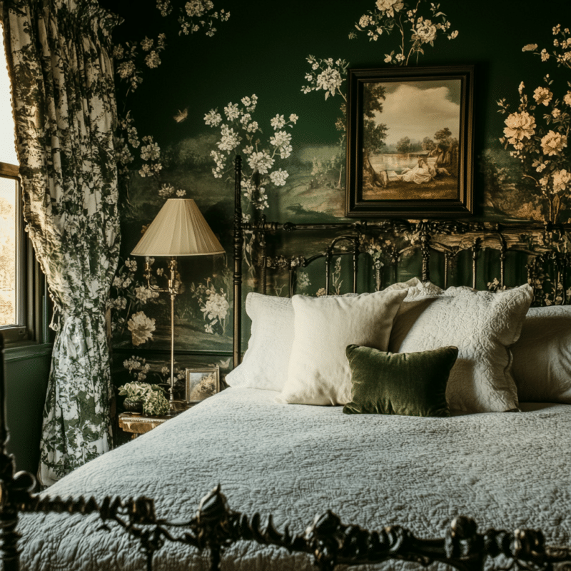 Modern & Moody: 27 Dark Green Bedroom Inspirations - Unique Design Blog