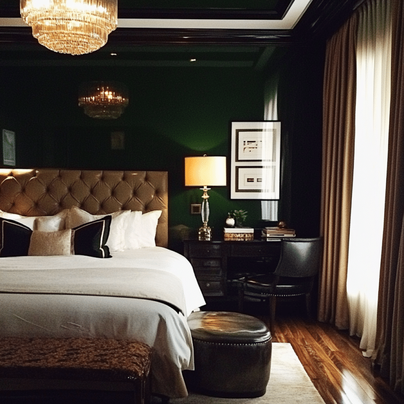 Modern & Moody: 27 Dark Green Bedroom Inspirations - Unique Design Blog