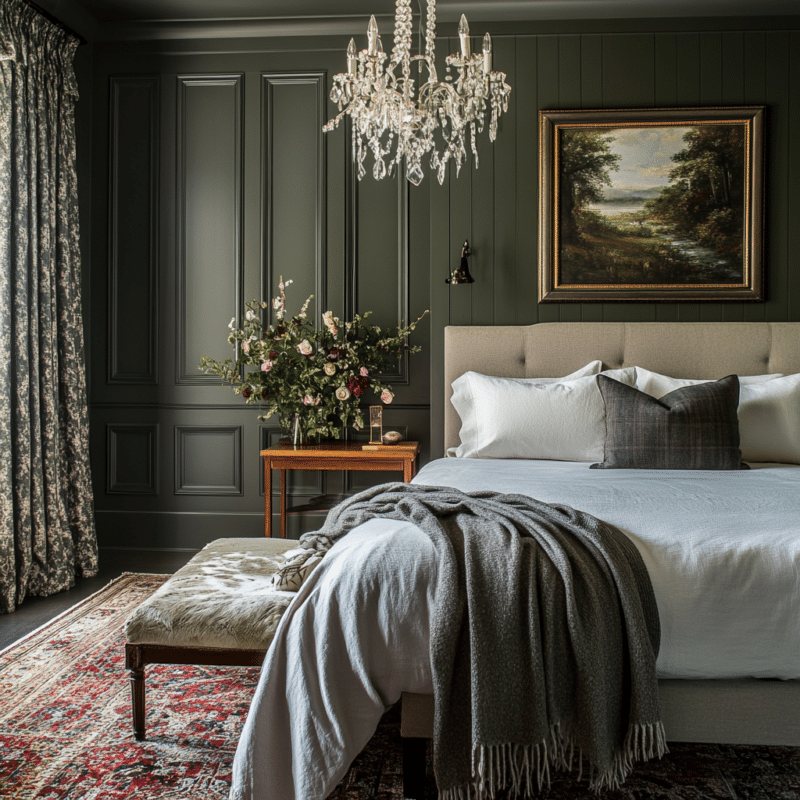 Modern & Moody: 27 Dark Green Bedroom Inspirations - Unique Design Blog