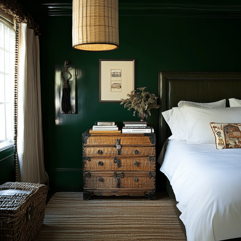 Modern & Moody: 27 Dark Green Bedroom Inspirations - Unique Design Blog