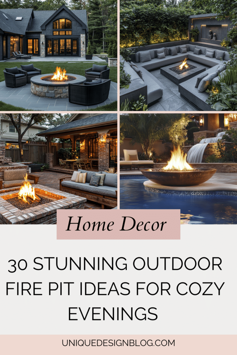 30 Stunning Outdoor Fire Pit Ideas for Cozy Evenings - Unique Design Blog