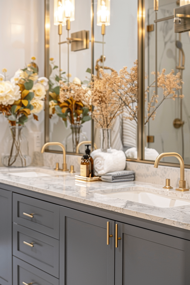 27 Luxurious Gold Bathroom Ideas You’ll Love - Unique Design Blog