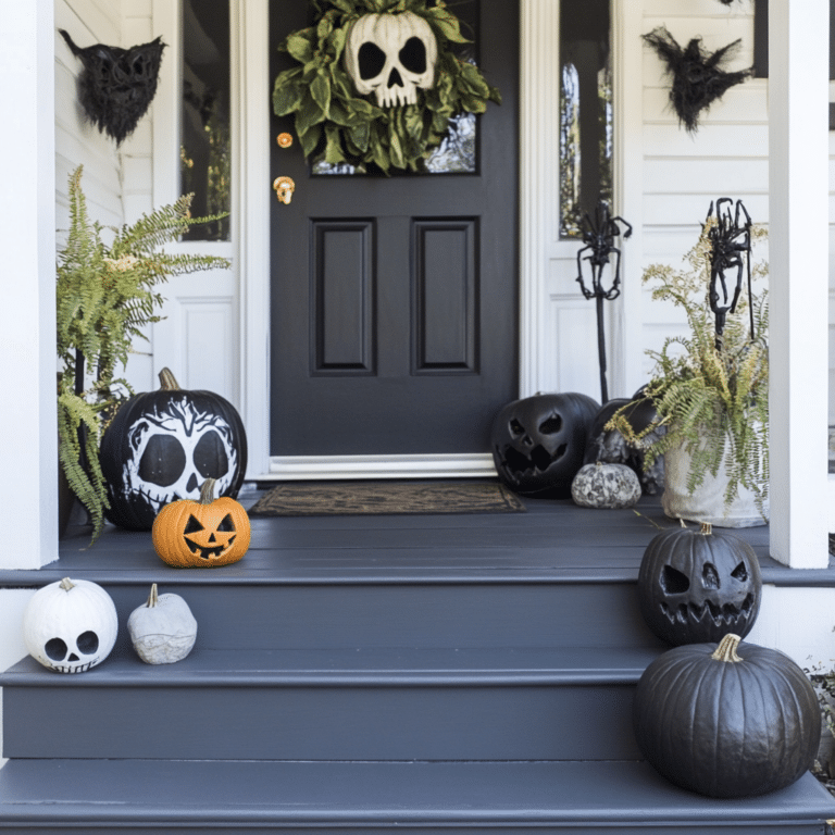 Spooky & Stylish: 27 Halloween Porch Ideas You’ll Love - Unique Design Blog
