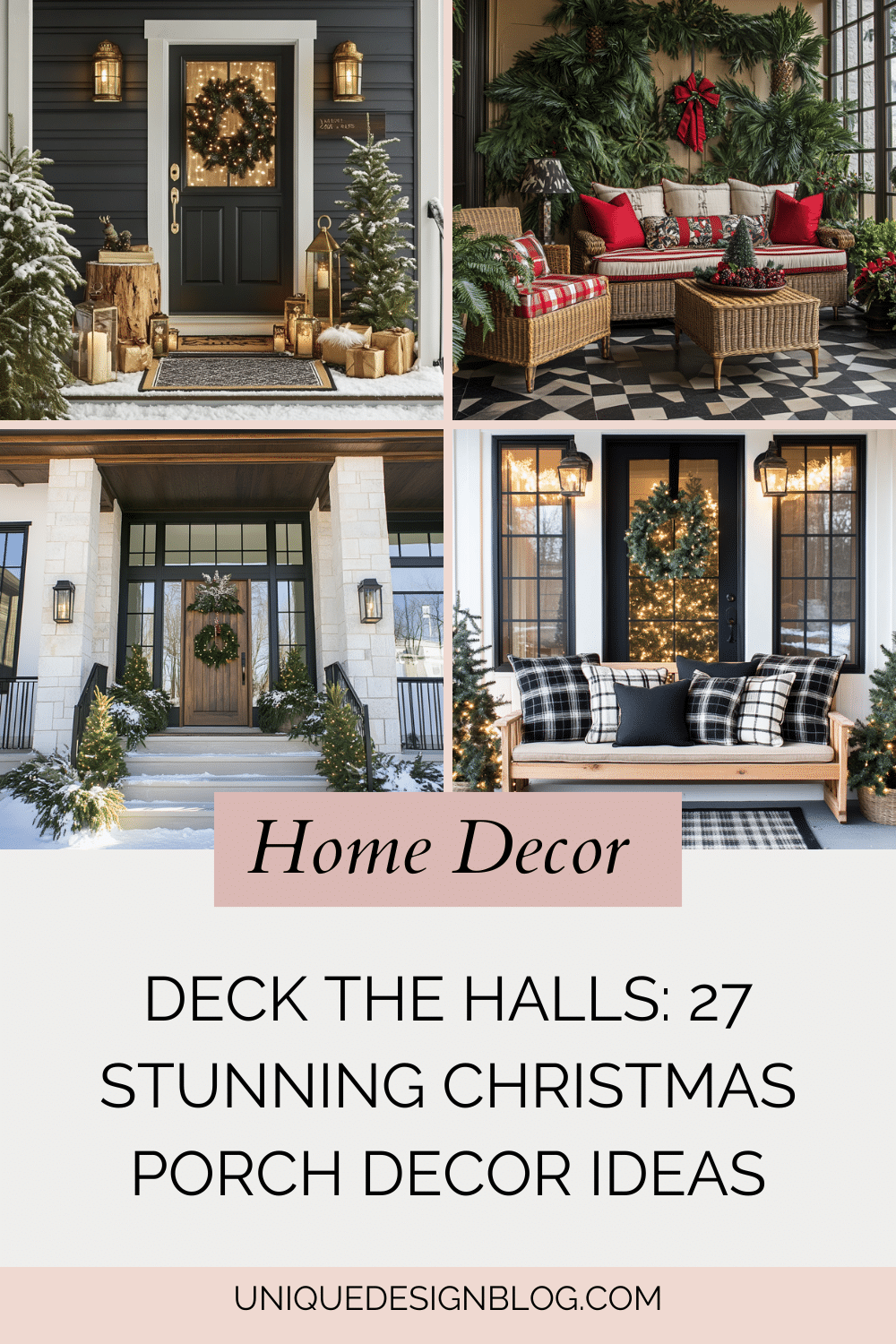 Deck the Halls: 27 Stunning Christmas Porch Decor Ideas - Unique Design ...