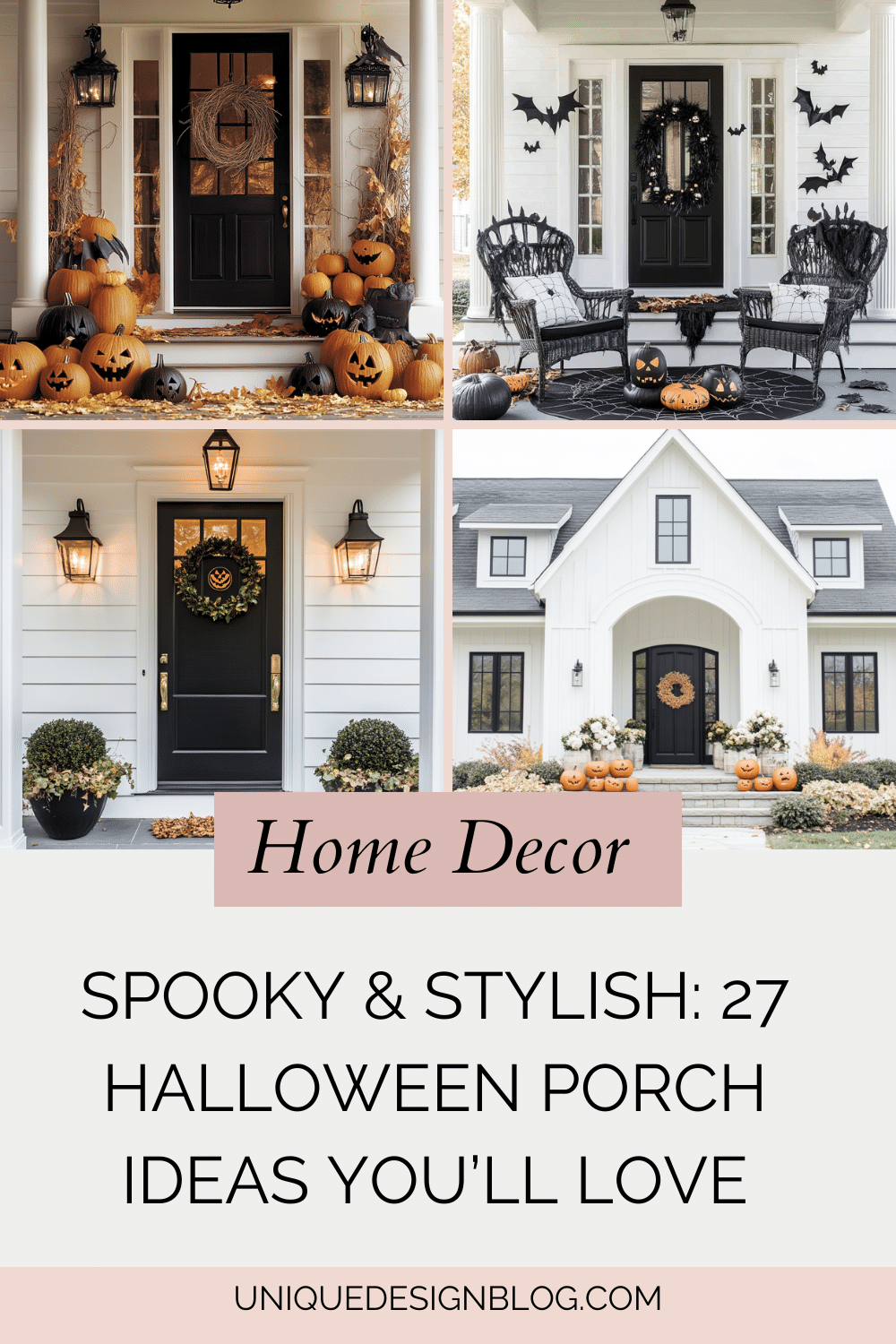 Spooky & Stylish: 27 Halloween Porch Ideas You’ll Love - Unique Design Blog