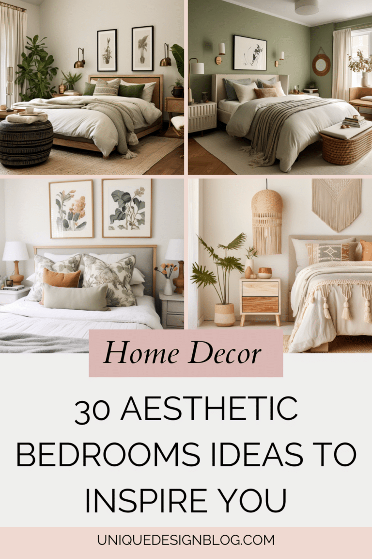 30 Aesthetic Bedrooms ideas to inspire you - Unique Design Blog